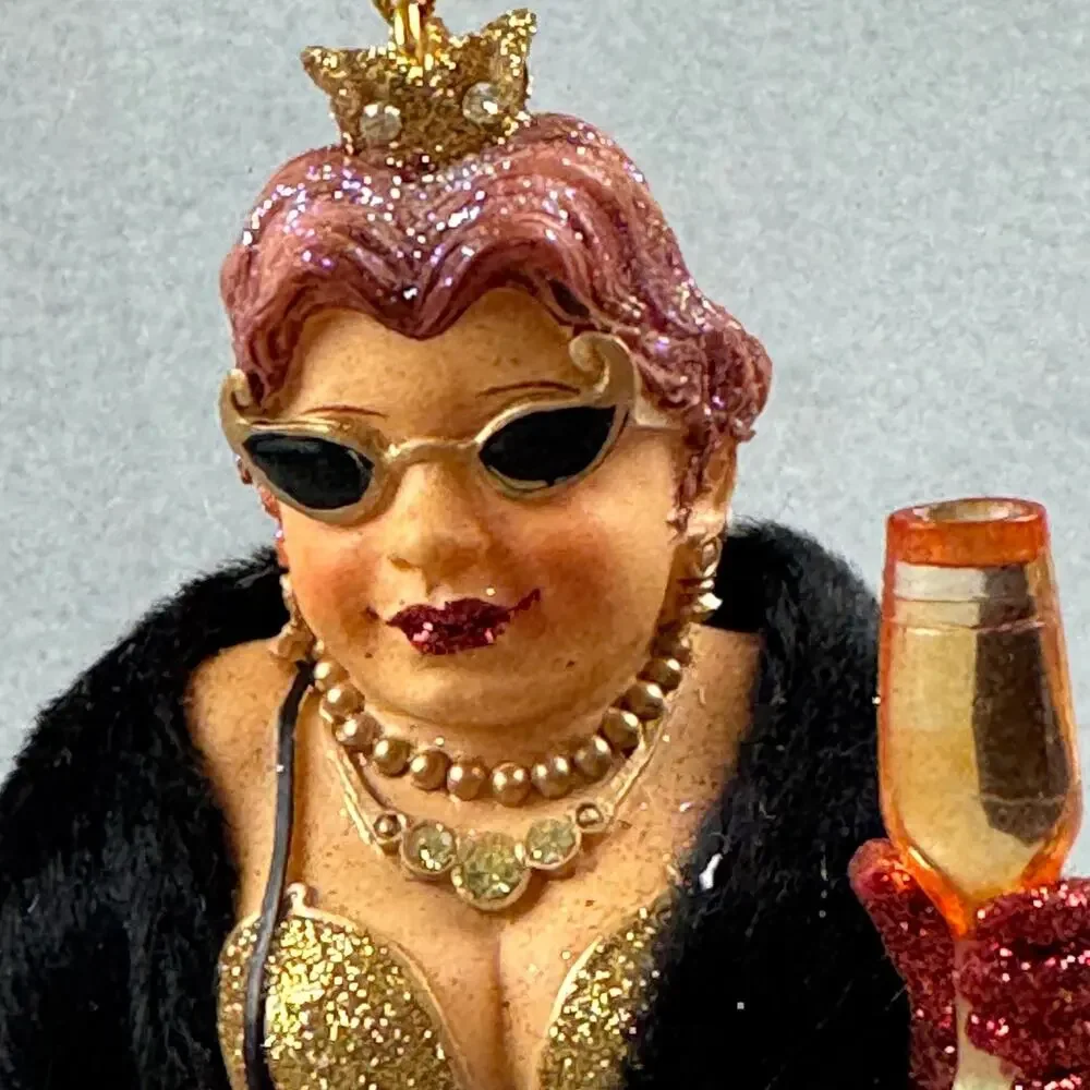 December Diamonds Miss Champagne Mermaid Retired Hard to Find Ornament 2006
